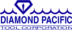 Diamond Pacific Tool Corporation wordmark with a faceted diamond and wave line, from the official shop.