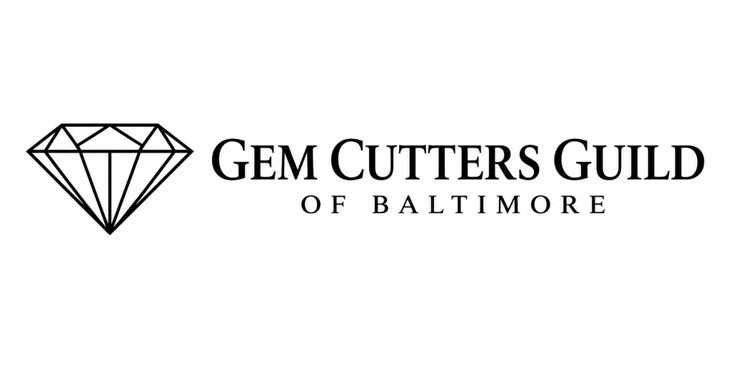 Gem Cutters Guild of Baltimore wordmark with a line-drawn diamond, from the official Gem Cutters Guild of Baltimore photo albums.